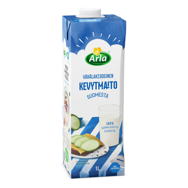 Arla vähälaktoosinen kevytmaito Suomi 1L (UHT)