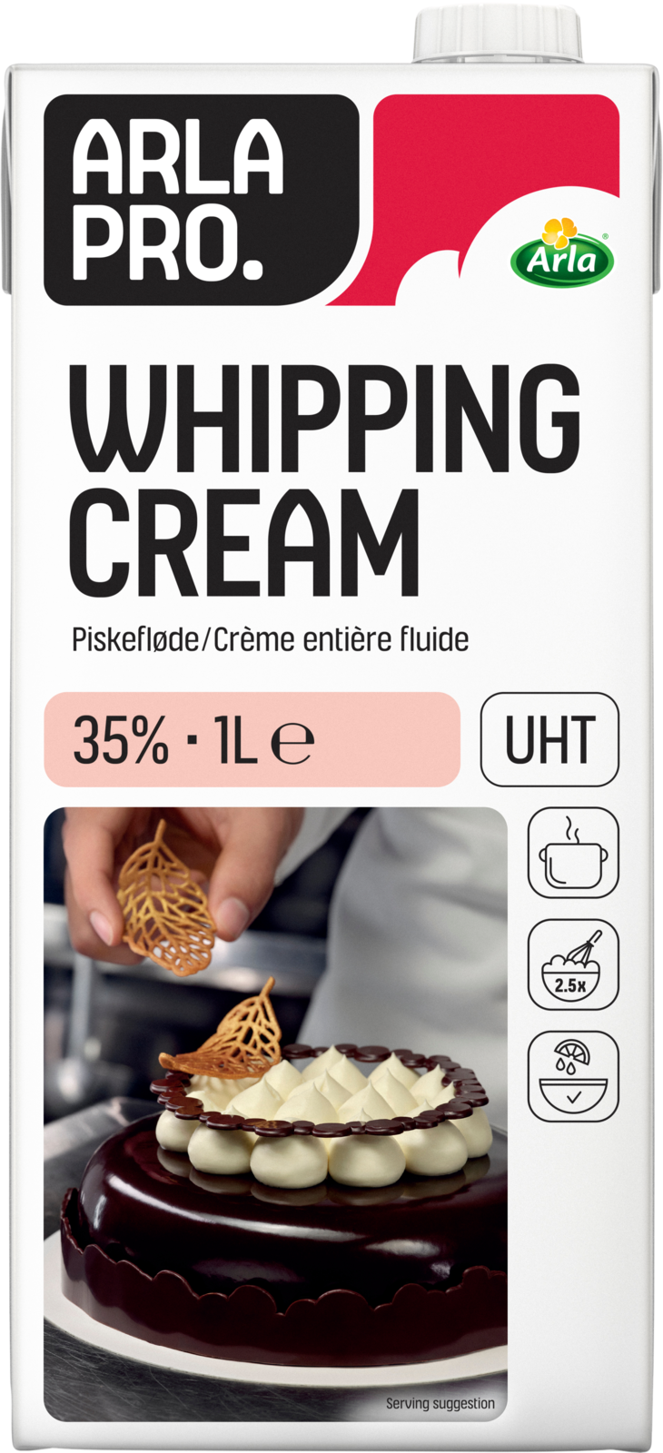 Crème liquide UHT 35% 10x1L - Spéciale pâtisserie