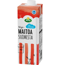 Arla vähälaktoosinen täysmaito Suomi 1L (UHT)