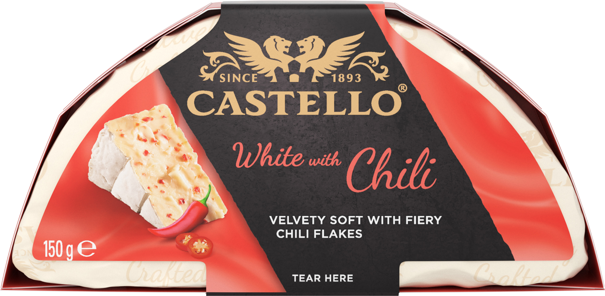 Castello White with Red Chili valkohomejuusto 150g