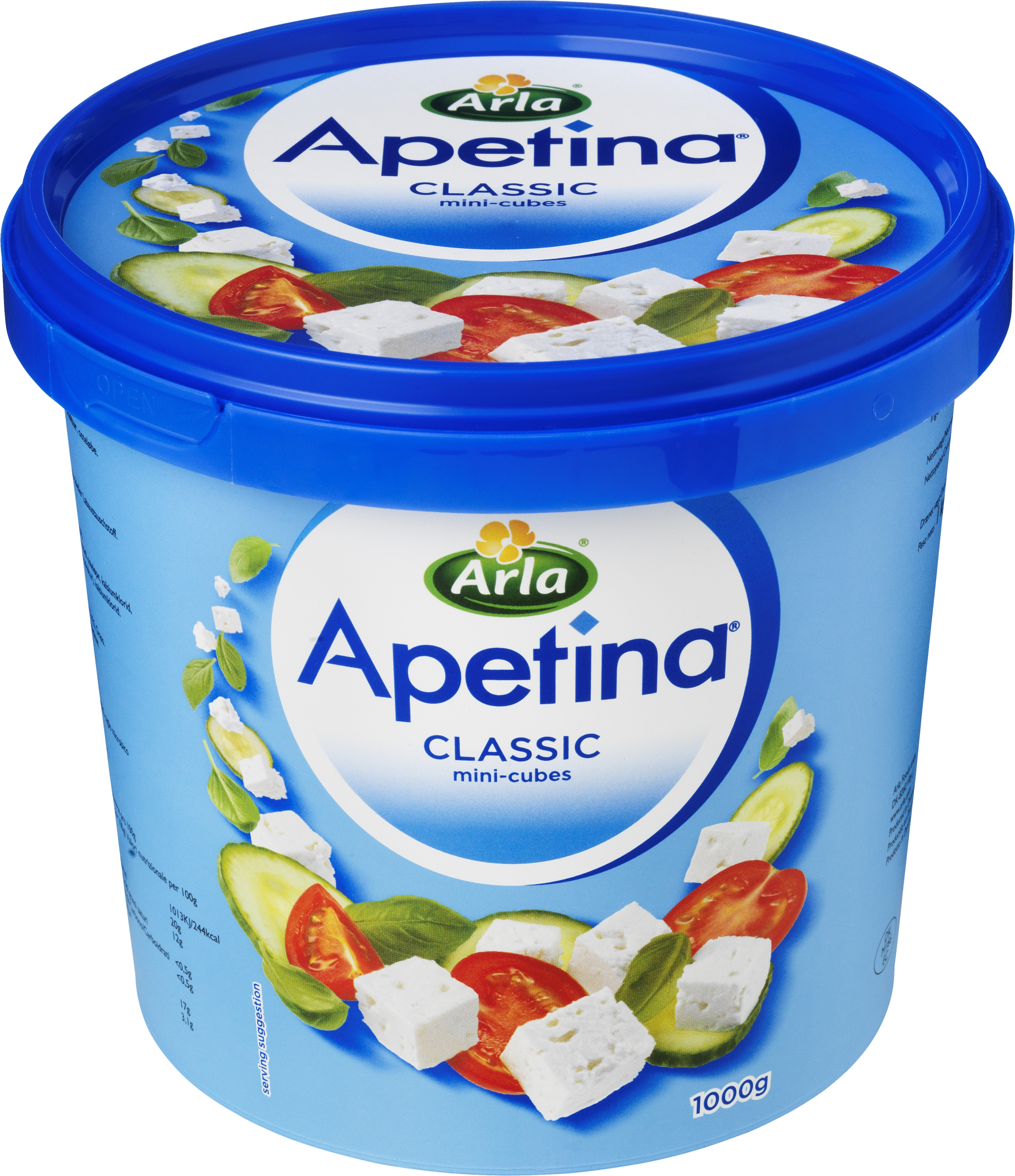 Apetina White Cheese Cubes in Brine 1,6kg (1kg ost)