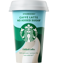 Starbucks caffè latte no added sugar laktoositon 220ml