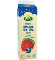 Arla rasvaton mansikka-mustikkajogurtti 1kg