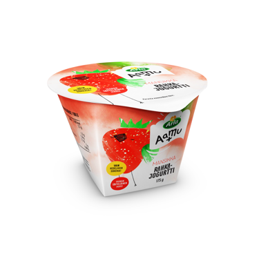 Arla Aamu+ mansikkarahkajogurtti 175g laktoositon