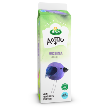 Arla Aamu+ AB mustikkajogurtti 1kg laktoositon