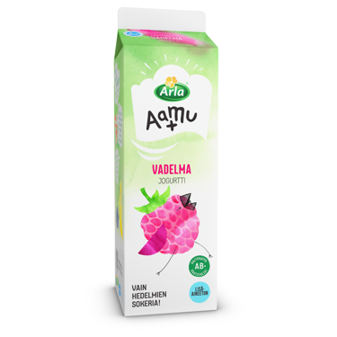 Arla Aamu+ AB vadelmajogurtti 1kg laktoositon