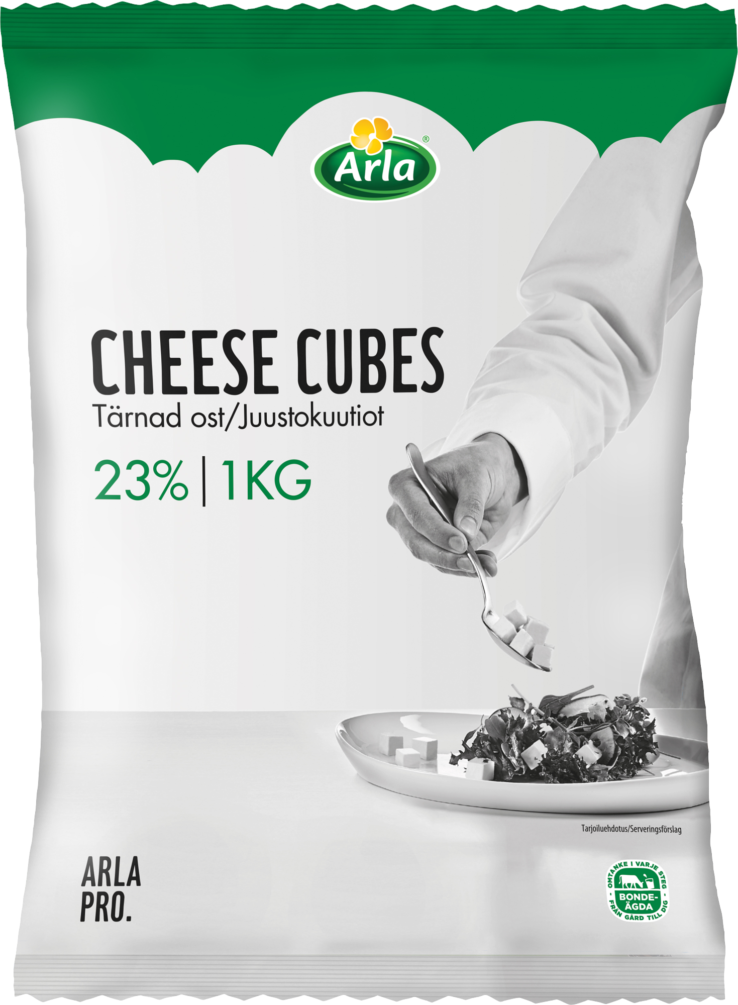 Arla Pro juustokuutiot 23% 1kg